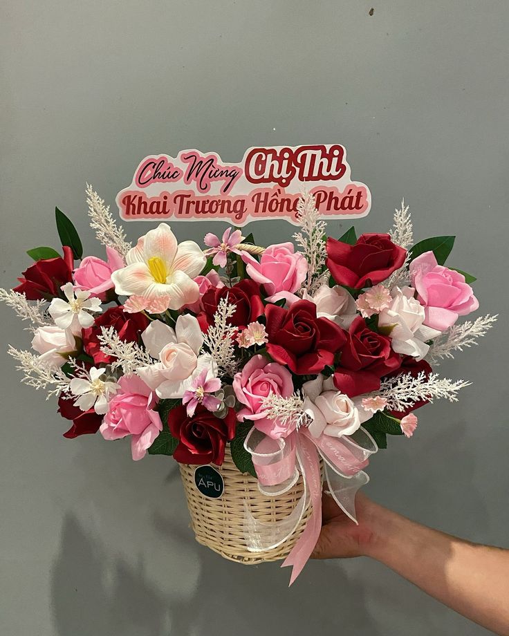 Giỏ hoa khai trương phát tài